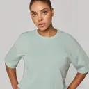 Crop sweatshirt with short sleeves and round neck - Image 3