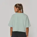 Crop sweatshirt with short sleeves and round neck - Image 2