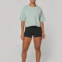 Crop sweatshirt with short sleeves and round neck - Image 4