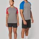 Two-tone sport triblend t-shirt with short sleeves - Image 1