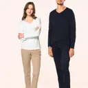 Supima® T-shirt met V-hals en lange mouwen - Afbeelding 9