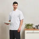 Veste de cuisine manches courtes à boutons pression - Image 1