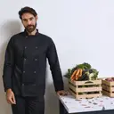 Long Sleeve Kitchen Jacket with Snap Buttons - Image 2