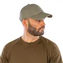 Washed fine line cotton cap with sandwich visor - Image 2