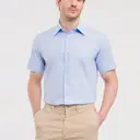 Fitted short-sleeve oxford shirt - Image 1