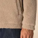 Sweatshirt 1/4 Zip mit fallenden Schultern aus Sherpa - Bild 9