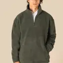 Sweatshirt 1/4 Zip mit fallenden Schultern aus Sherpa - Bild 5