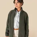 Reißverschluss Sweatshirt mit fallenden Schultern aus Sherpa - Bild 5
