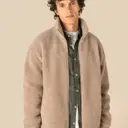 Reißverschluss Sweatshirt mit fallenden Schultern aus Sherpa - Bild 4