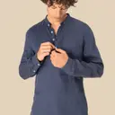 Washed Linen Mao Collar Shirt - Image 4