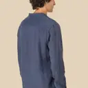 Washed Linen Mao Collar Shirt - Image 5