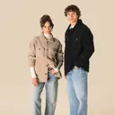 Overshirt with Dropped Shoulders in Sherpa - Image 2