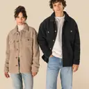 Overshirt with Dropped Shoulders in Sherpa - Image 3