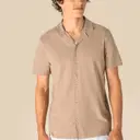 Eco-friendly Bowling Collar Shirt with Short Sleeves - Image 1