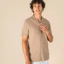 Eco-friendly Bowling Collar Shirt with Short Sleeves - Image 3