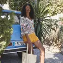 Organische totebag met wervelingprint - Afbeelding 2