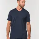 Eco-friendly V-neck T-shirt with antibacterial treatment - Image 1