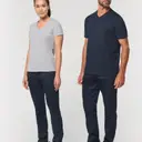 Eco-friendly V-neck T-shirt with antibacterial treatment - Image 8