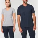 Eco-friendly V-neck T-shirt with antibacterial treatment - Image 6