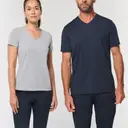 Eco-friendly V-neck T-shirt with antibacterial treatment - Image 5