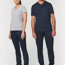 Eco-friendly V-neck T-shirt with antibacterial treatment - Image 7