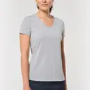 Eco-friendly V-neck T-shirt with antibacterial treatment - Image 1