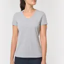 Eco-friendly V-neck T-shirt with antibacterial treatment - Image 3