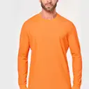 Ecoresponsibles T-Shirt mit langen Ärmeln aus Baumwolle/Polyester - Bild 1
