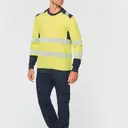 Recycled veiligheids T-shirt met ronde hals en lange mouwen - Afbeelding 5
