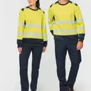 Recycelter Sicherheits-Sweatshirt mit Rundhalsausschnitt - Bild 1