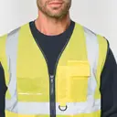 Recycled High Visibility Safety Vest with Zip - Image 8