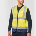 Recycled High Visibility Safety Vest with Zip - Image 2