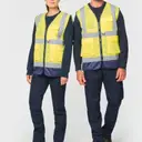 Recycled High Visibility Safety Vest with Zip - Image 1