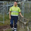 Bicolor high visibility polo - Image 4