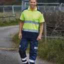 Bicolor high visibility polo - Image 1