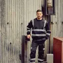 Sweatshirt mit hoher Sichtbarkeit Rundhals - Bild 3