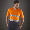 T-Shirt mit V-Ausschnitt hohe Sichtbarkeit Top Cool - Bild 5