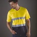 T-Shirt mit V-Ausschnitt hohe Sichtbarkeit Top Cool - Bild 6