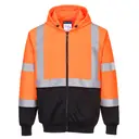 Bicolor Hi-Vis Hoodie met rits - Afbeelding 1