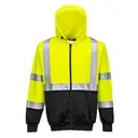 Bicolor Hi-Vis Hoodie met rits - Afbeelding 2