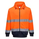 Bicolor Hi-Vis Hoodie met rits - Afbeelding 1