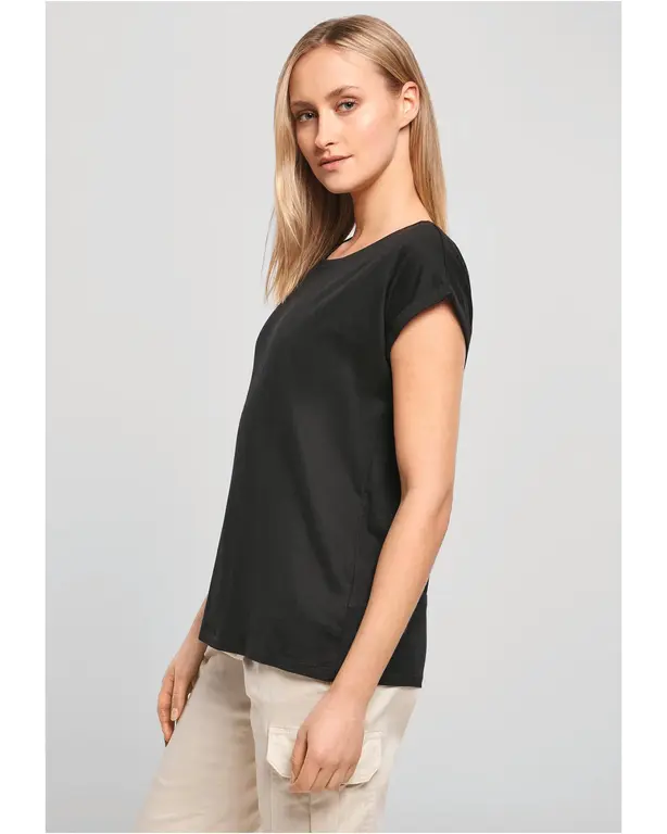 T-shirt met omgeslagen mouwen