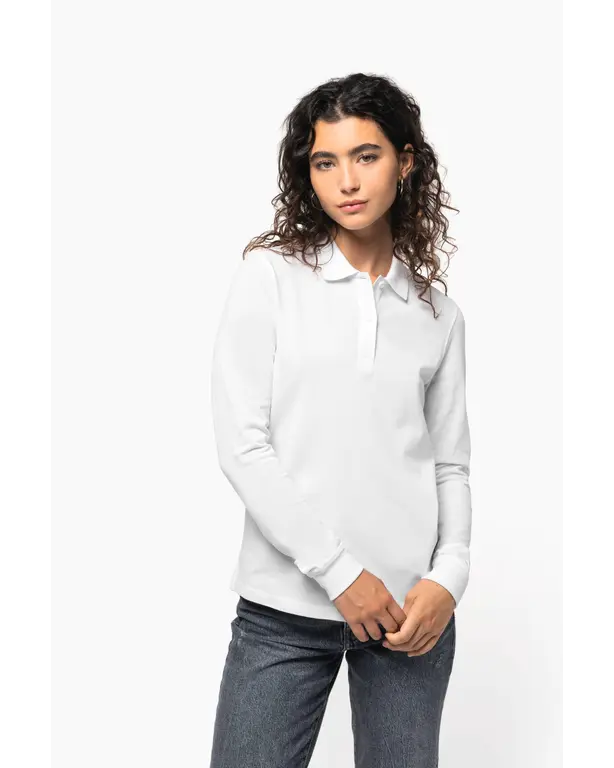 Polo Piqué mit langen Ärmeln Bio180