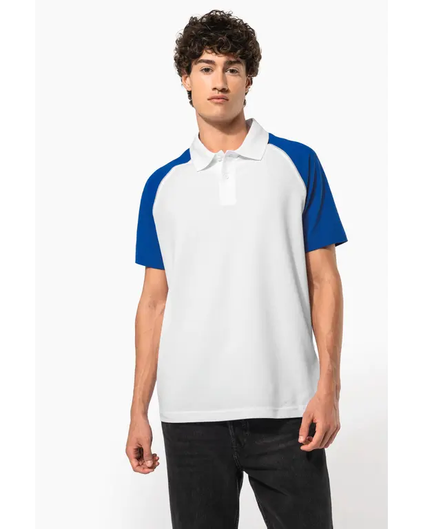 Baseball Polo mit kurzen Ärmeln