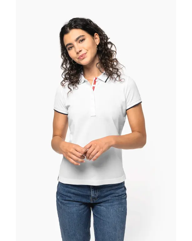 Piqué Polo mit kurzen Ärmeln