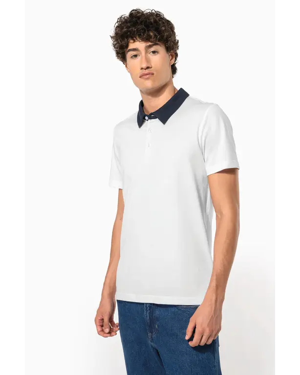 Bicolor Jersey Polo