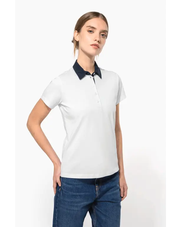 Bicolor jersey polo