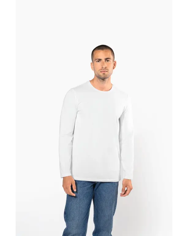 T-Shirt mit Rundhalsausschnitt und langen Ärmeln
