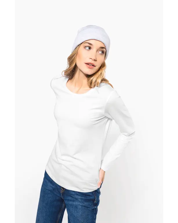 T-Shirt mit Rundhalsausschnitt und langen Ärmeln