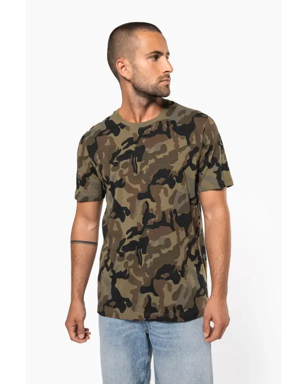 Camo T-Shirt mit kurzen Ärmeln